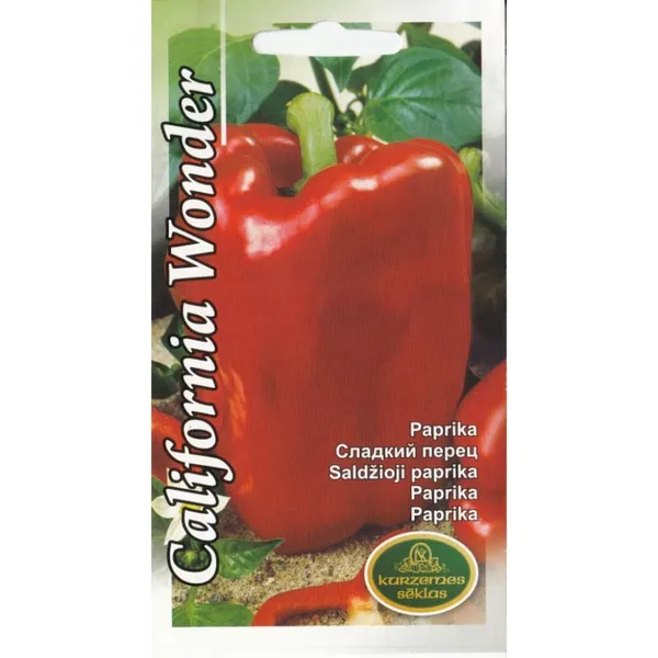 Paprika California Wonder (red) Kurzemes Sēklas