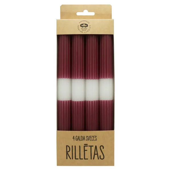 Parafīna galda sveces 2.2*24cm 4gab LV