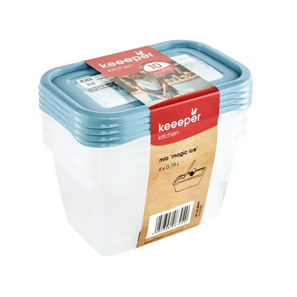 Pārtikas trauki Keeeper 0,75l 4 gab. AW26