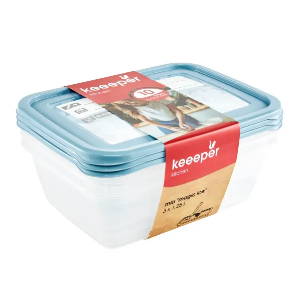 Pārtikas trauki Keeeper 1,25l 3 gab. AW26