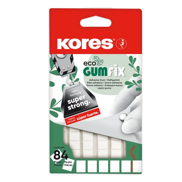 Pašlīmējoši balti fiksācijas spilventiņi Kores Eco Gumfix 84gb.