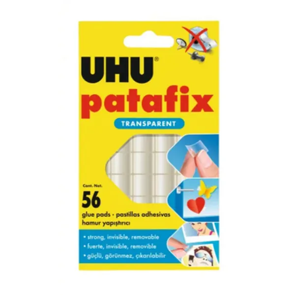 Pašlīmējošie kvadrātiņi 56 gab./iep. caurspīdīgi Uhu