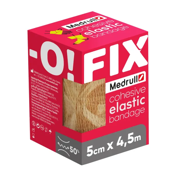 Pašlīpoša elastīgā saite Medrull FIX-O 5cm x 4.5m