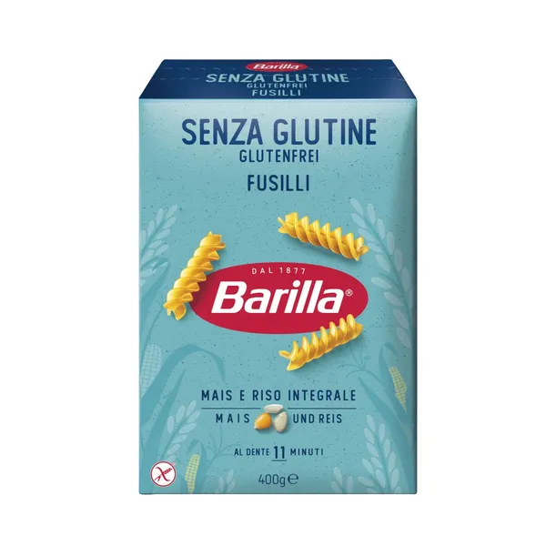 Pasta Fusilli bez lipekļa 400g, Barilla