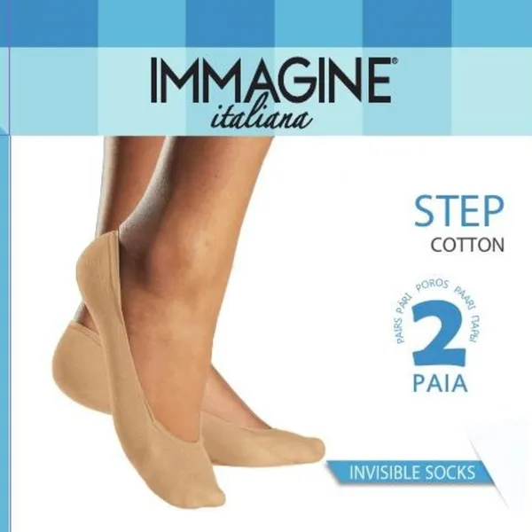 Pēdiņas Immagine steps cotton nature 35-38 2 pāri