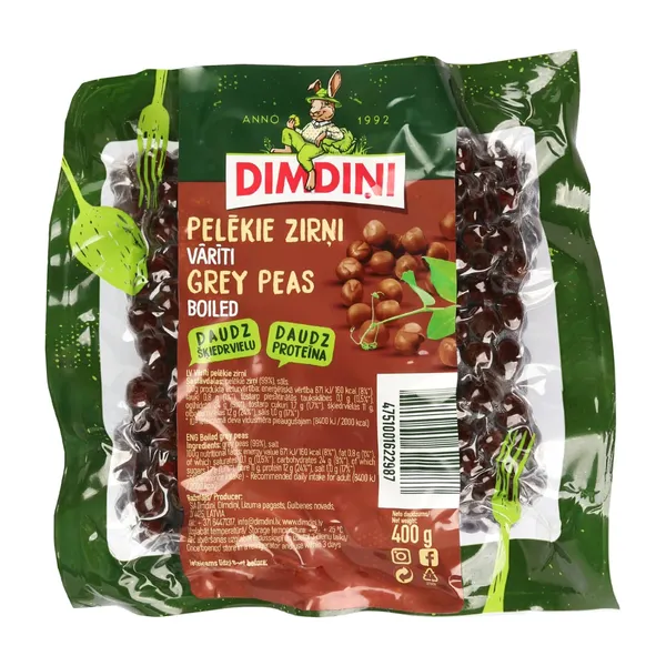 Zirņi pelēkie vārīti vakuumā 400g