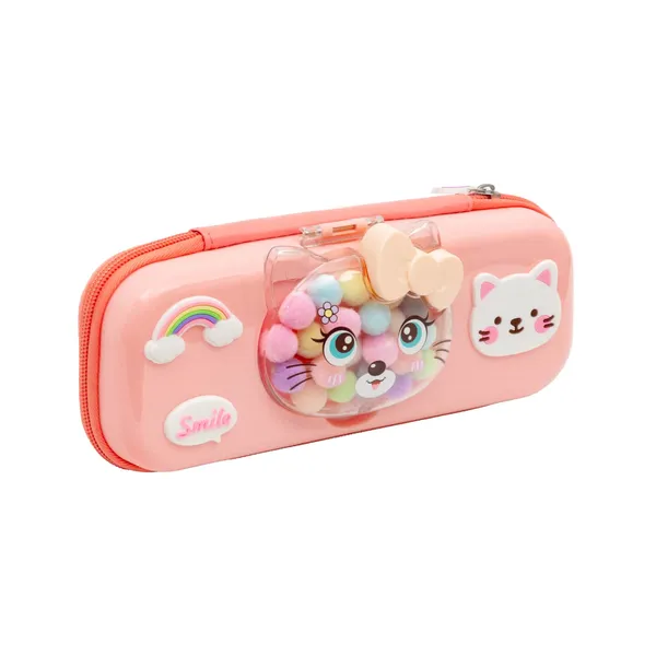 Penālis 3D Astrabag Kitty 22,5x7x9,5cm rozā BS26