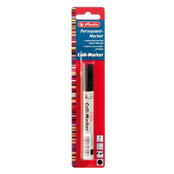 Permanentais marķieris Herlitz melns 1-4mm BS26