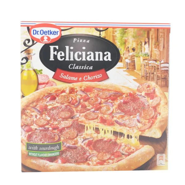 Pica Feliciana ar salami un čorizo desu dziļi saldēta 320g