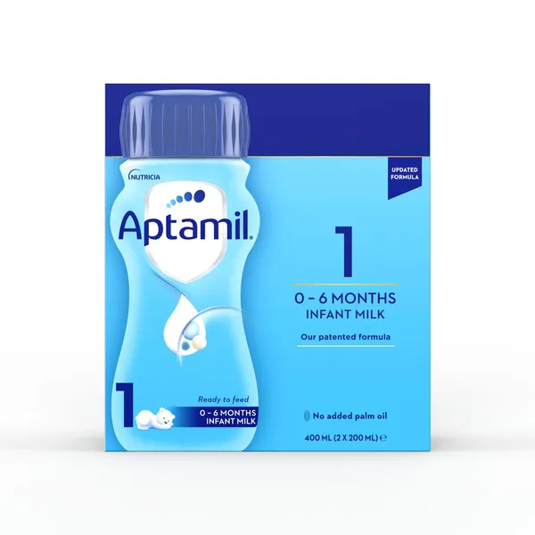Piena maisījums Aptamil 1 zīdaiņiem no dzimšanas 2x200ml