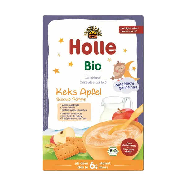 Piena putra Holle ar cepumiem un āboliem zīdaiņiem no 6 mēnešiem BIO 250g