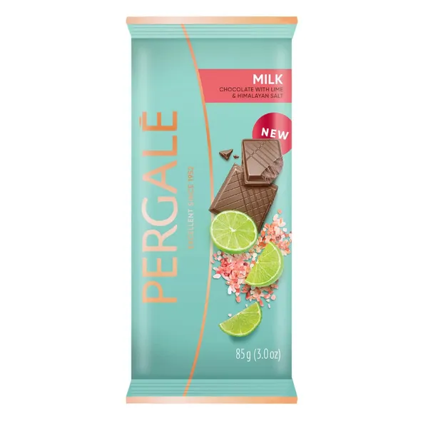Piena šokolāde PERGALE ar laimu un sāli 85g