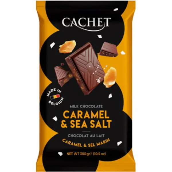 Piena šokolāde Cachet ar karameli un jūras sāli 300g