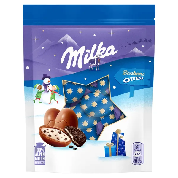 Piena šokolāde Milka Bonbons Oreo 86g