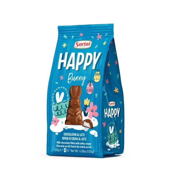 Piena šokolāde Sorini Happy Bunny ar piena krēmu 130g