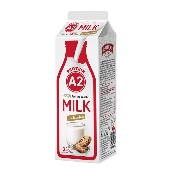 Piens A2 bez laktozes 3,5% 0,9l