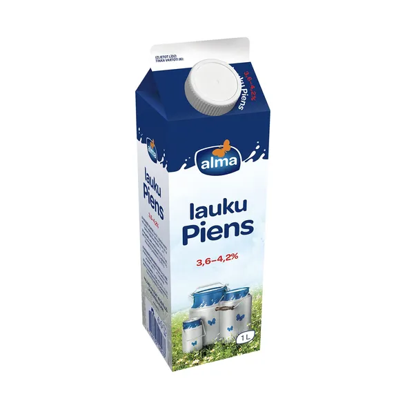 Piens Alma lauku 3,6 - 4,2% 1l