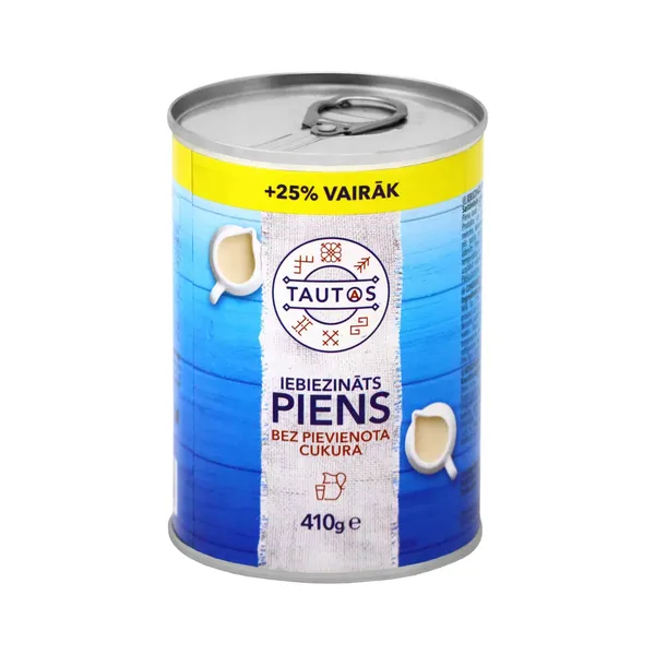 Piens iebiez.bez cukura 'TAUTAS' 410 g