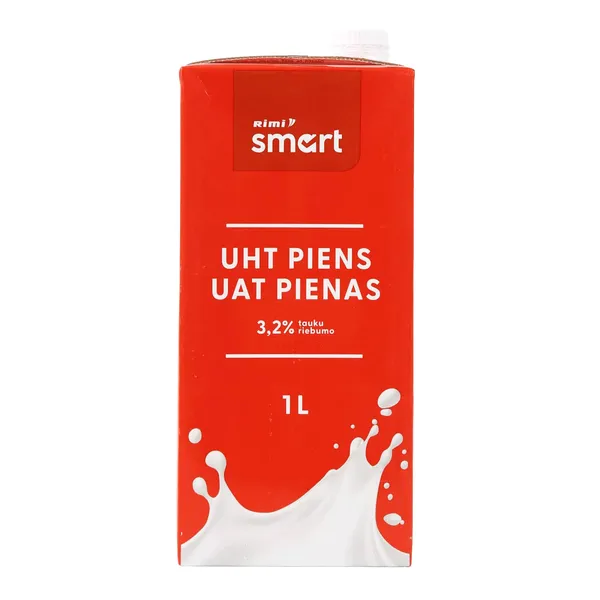 Piens Rimi Smart apstrādāts ultraaugstā temperatūrā (UHT) 3,2% 1l