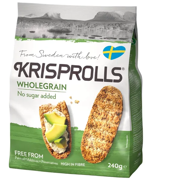 Pilngraudu grauzdiņi Krisprolls bez pievienota cukura 240g