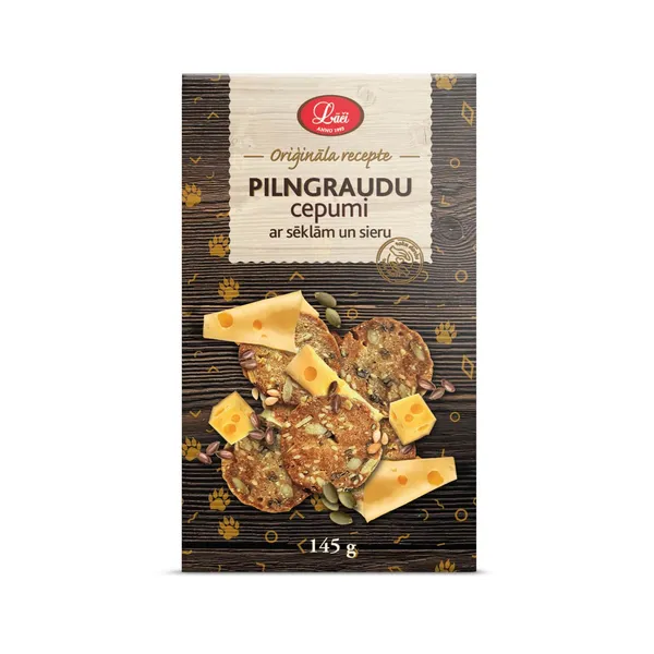 Pilngraudu cepumi Lāči ar sēklām un sieru 145g