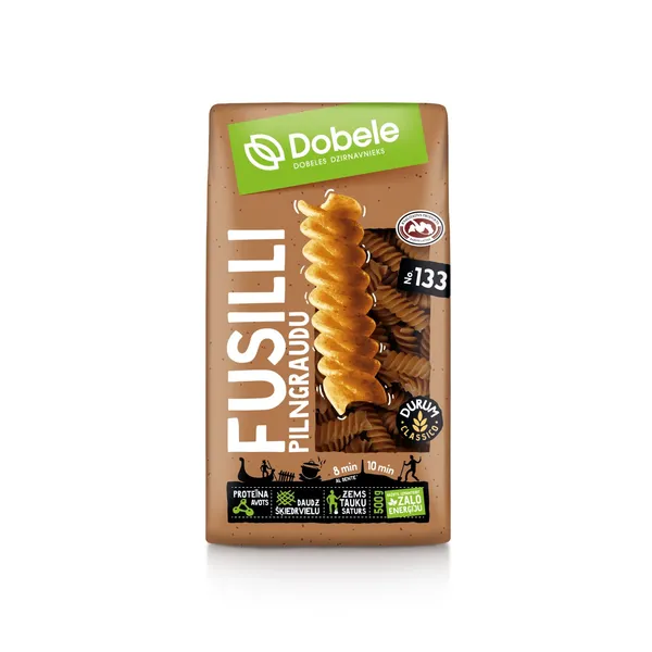 Pilngraudu makaroni Dobele Fusilli 500g