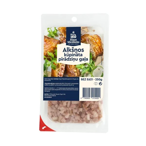 Pīrādziņu gaļa Rīgas Miesnieks kūpināta alkšņos, kubiņos 250g