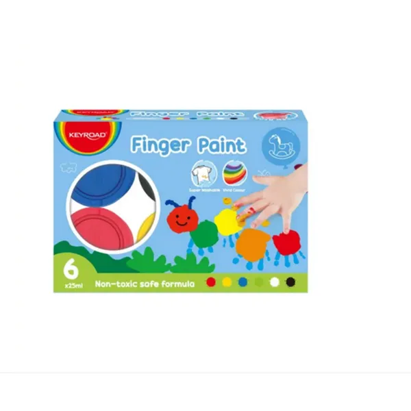 Pirkstu krāsas 25 ml 6 krāsas Keyroad