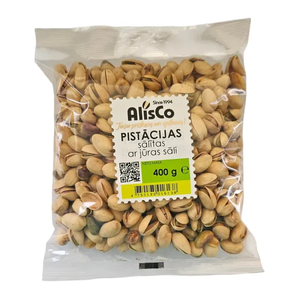 Pistācijas Alis Co grauzdētas ar jūras sāli 400g