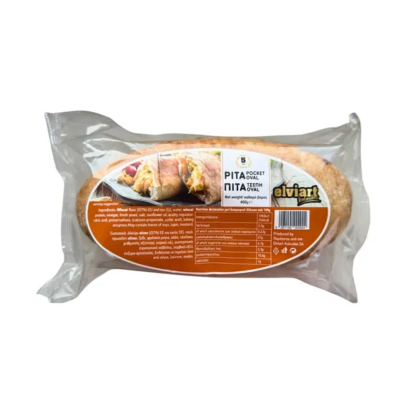 Pitas maize Elviart Kaloidas ovālā, ar kabatiņu 400g