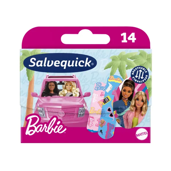 Plāksteri Salvequick Barbie bērniem 14gab.