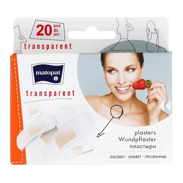 Plāksteri Transparent 20gab