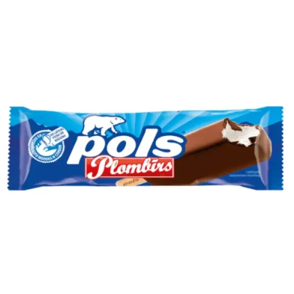 Plombīra saldējums Pols šokolādes uz kociņā 120ml/75g