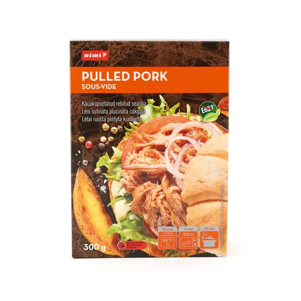 Plucināta cūkgaļa, lēni sutināta 300g