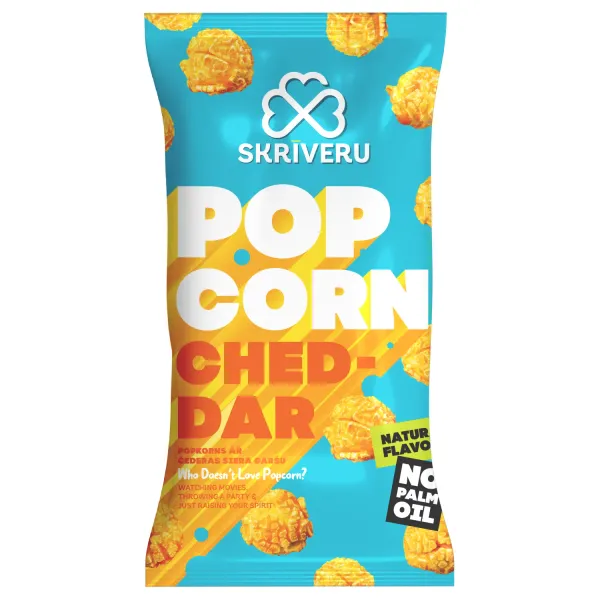 SKRĪVERU Popkorns ar Čedaras siera garšu, 50g