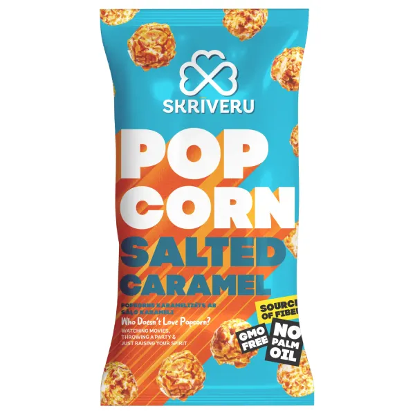 SKRĪVERU Popkorns karamelizēts ar sāļo karameli, 80g