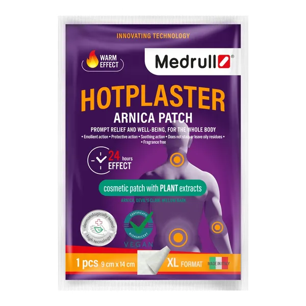 Pretsāpju plāksteris Medrull Hotplaster ar sildošo efektu 9cm x 14cm