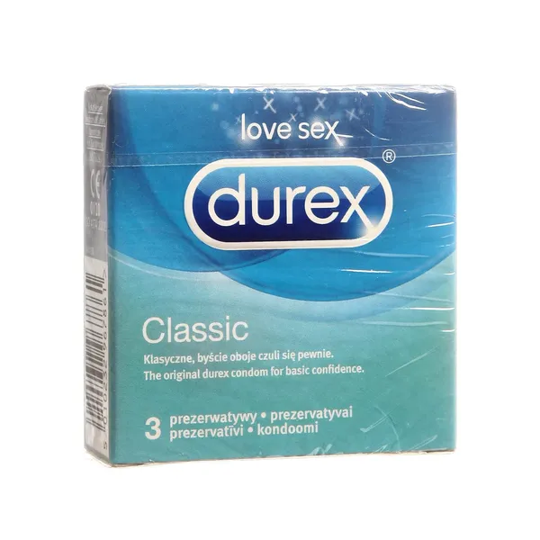 Prezervatīvi Durex Classic 3 gab