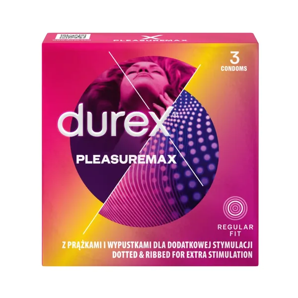 Prezervatīvi DUREX PLEASUREMAX 3gab.