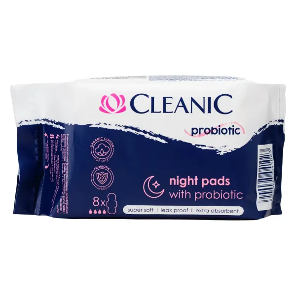 Probiotiskās nakts higiēniskās paketes Cleanic 8gab.