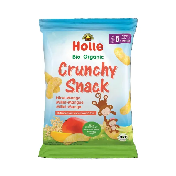 Prosas un mango kraukšķi Holle mazuļiem no 8 mēnešu vecuma BIO 25g