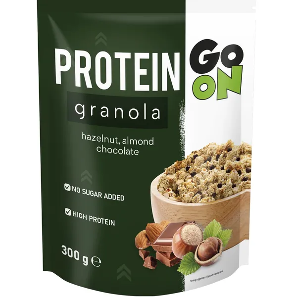 Protein granola GoOn ar šokolādi un riekstiem, ar saldinātājiem 300g
