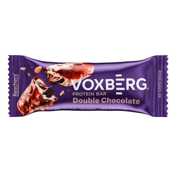 Proteīna batoniņš Voxberg divkāršās šokolādes garša ar saldinātājiem 50g