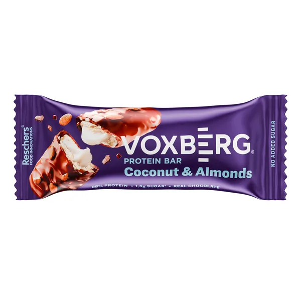 Proteīna batoniņš Voxberg kokosriekstu un mandeļu garša ar saldinātājiem 50g