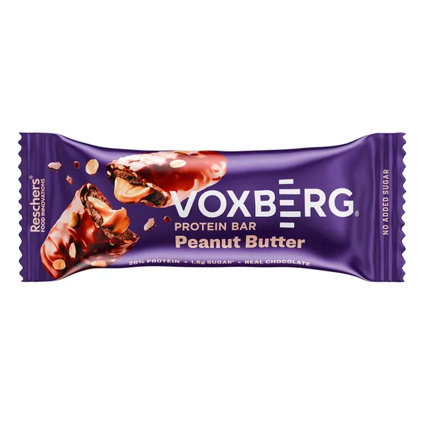 Proteīna batoniņš Voxberg zemesriekstu sviesta garša ar saldinātājiem 50g