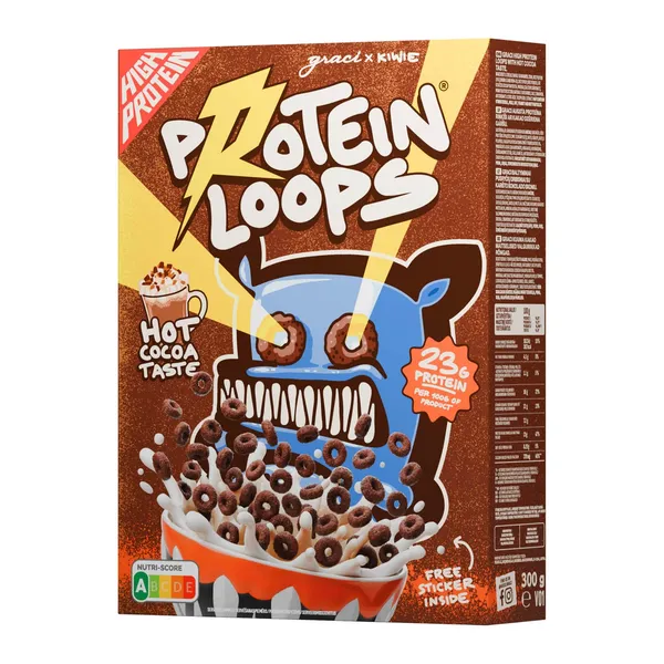 Proteīna brokastu pārslas Graci x Kiwie ar kakao garšu 300g