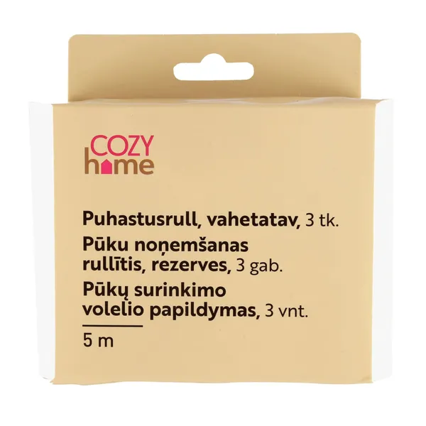Pūku noņemšanas rullītis Cozy Home rezerves 3gab. 5m