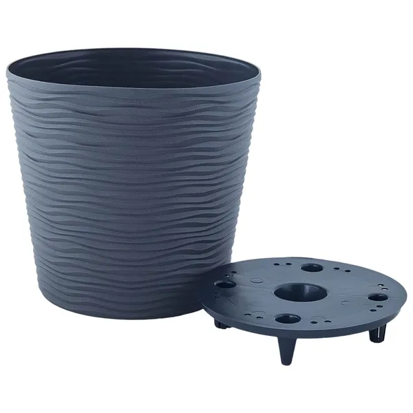 Puķupods Aleana 20 cm melns SG26