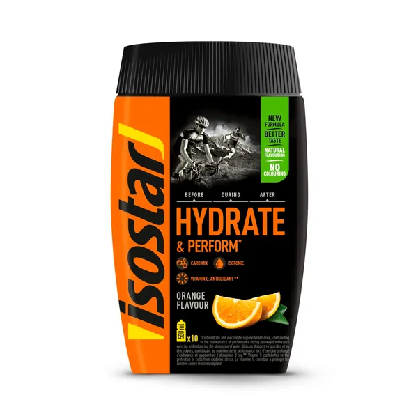 Isostar Hydrate & Perform izotoniskais pulveris apelsīnu 400g