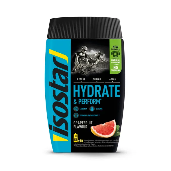 Pulveris Isostar Hydrate & Perform greipfrūtu 400g